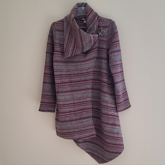 NWOT Garnet Hill Asymmetrical Boiled-Wool Coat Size 8 Regular - Picture 8 of 8